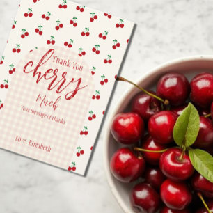 Cherries Baby Shower Thank You Card