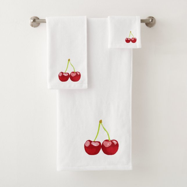 cherries bath towel set (Insitu)