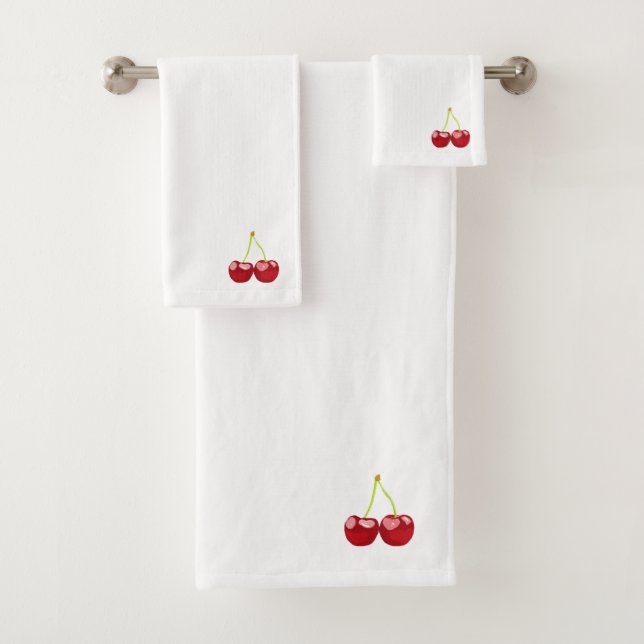 cherries bath towel set (Insitu)