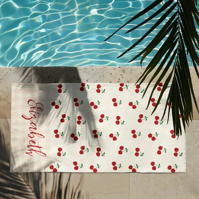 Cherries Beach Towel (Creator Uploaded)