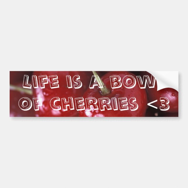 CHERRIES BUMPER STICKER (Front)