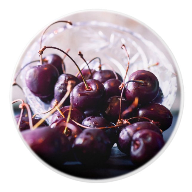 Cherries  ceramic knob (Front)