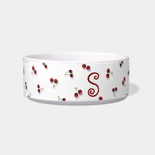 Cherries Ceramic Pet Bowl
