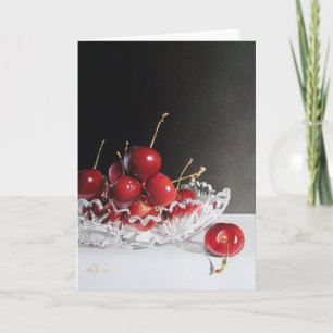 Cherries & Crystal Greeting Card