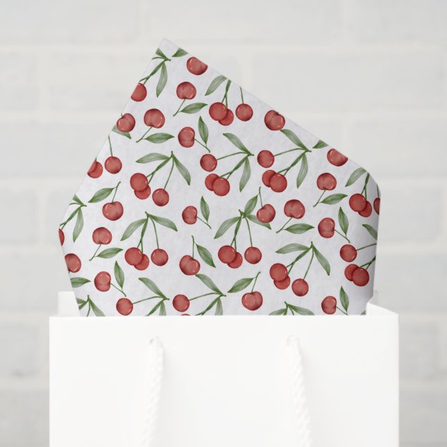 Cherries Decoupage Tissue Paper (Gift Bag)