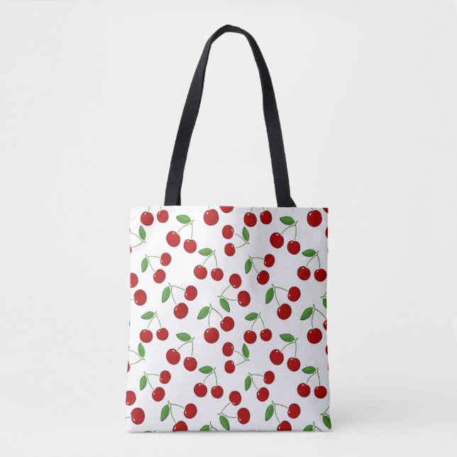 Cherries Design Tote Bag (Front)