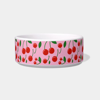 Cherries Dog Bowl
