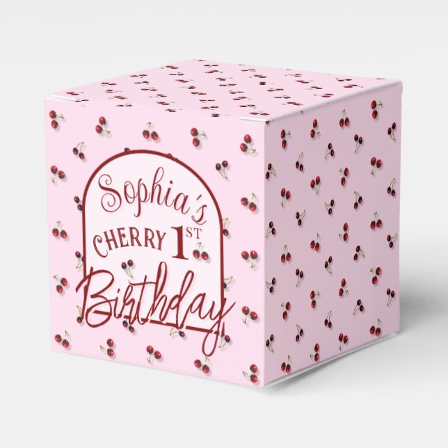 Cherries Favour Box (Front Side)