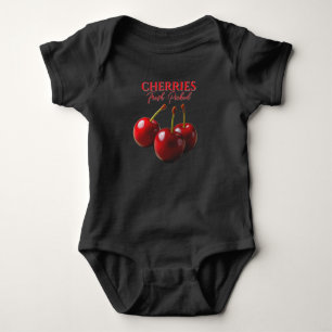 Cherries fresh picked  baby bodysuit