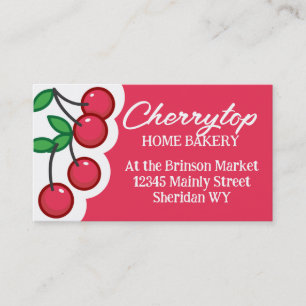 cherries fruit baker baking business card