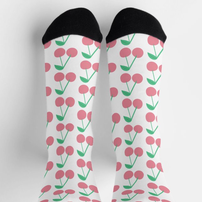 Cherries Fruit Market Pattern Socks (Top)