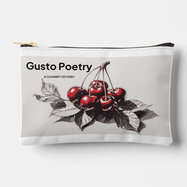 Cherries Gusto Poetry Accessory Pouch (Front)