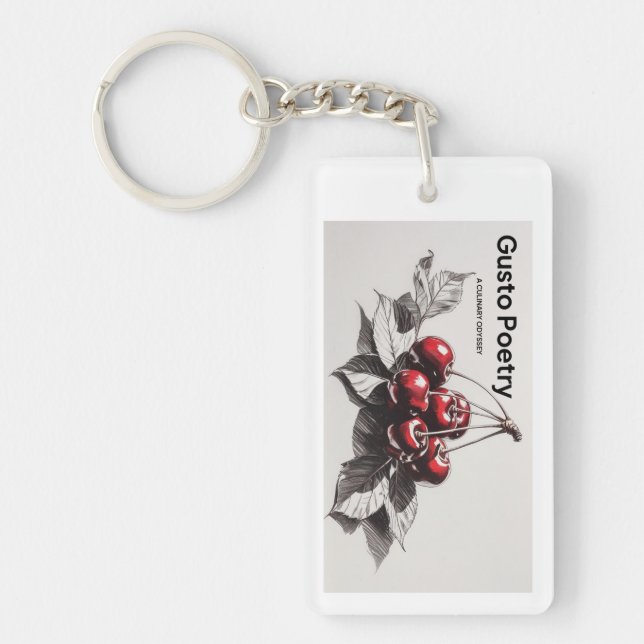 Cherries Gusto Poetry Key Ring (Front)