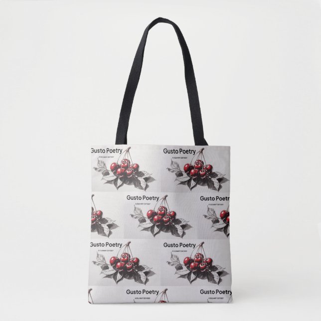 Cherries Gusto Poetry Tote Bag (Front)