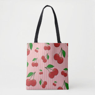 Cherries Illustration Tote Bag