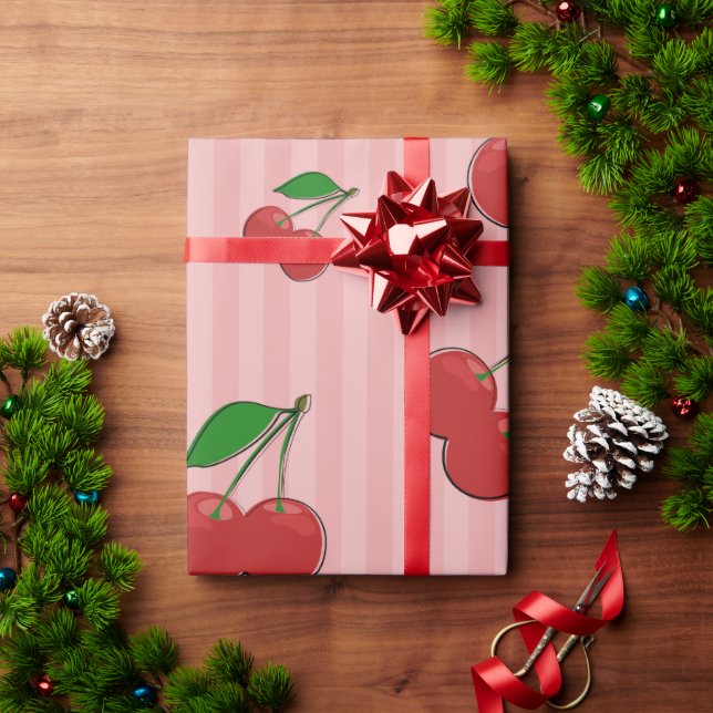 Cherries Illustration Wrapping Paper (Holiday Gift)