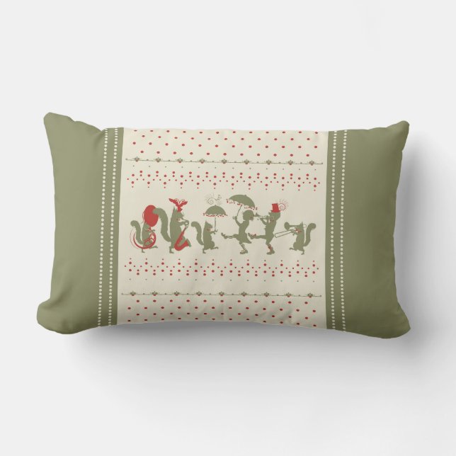Cherries Jubilee Lumbar Throw Pillow (Front)