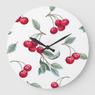 Cherries Large Clock