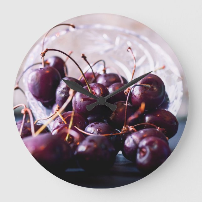 Cherries Large Clock (Front)