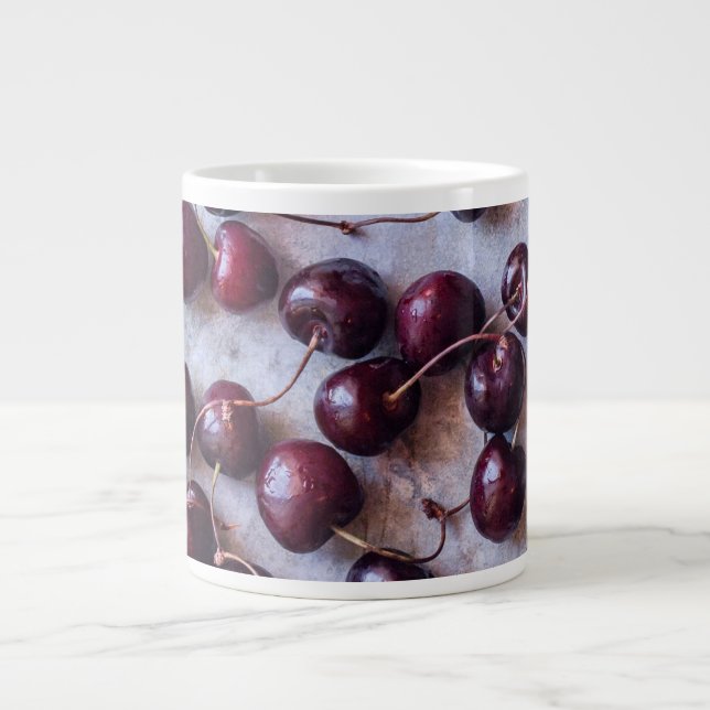 Cherries Large Coffee Mug (Front)