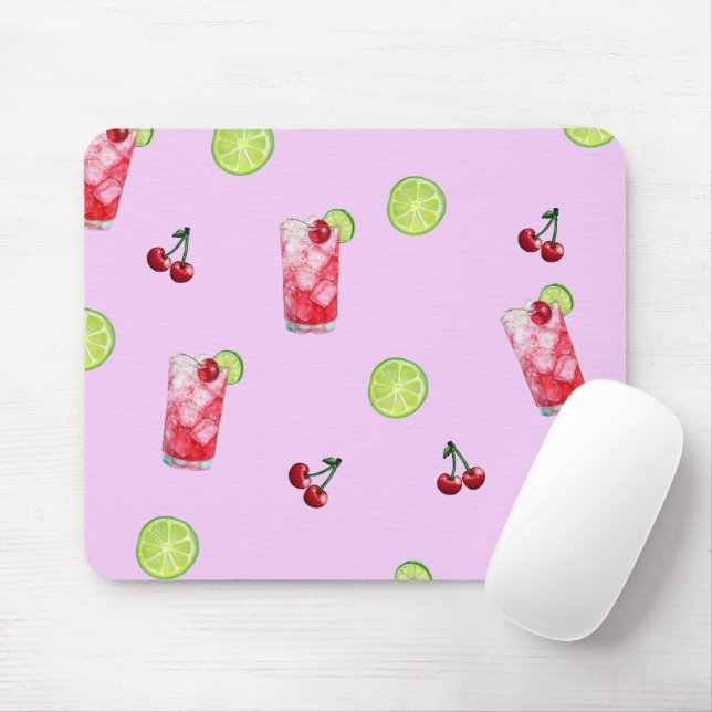 Cherries Limes Cocktails Mouse Pad (With Mouse)