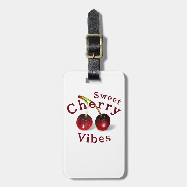 Cherries Luggage Tag (Front Vertical)