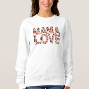 Cherries Mama Love Typography Sweatshirt