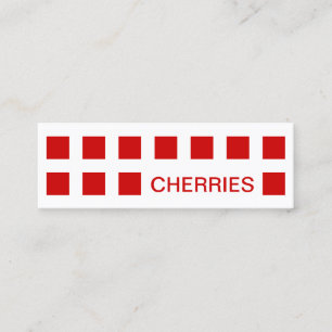 CHERRIES (mod squares) Mini Business Card