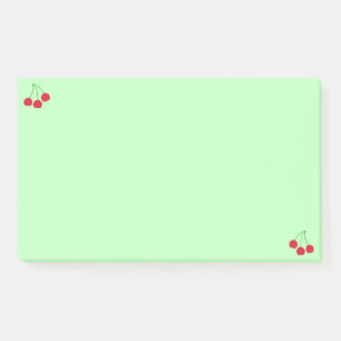 Cherries on Green Post-it® Notes