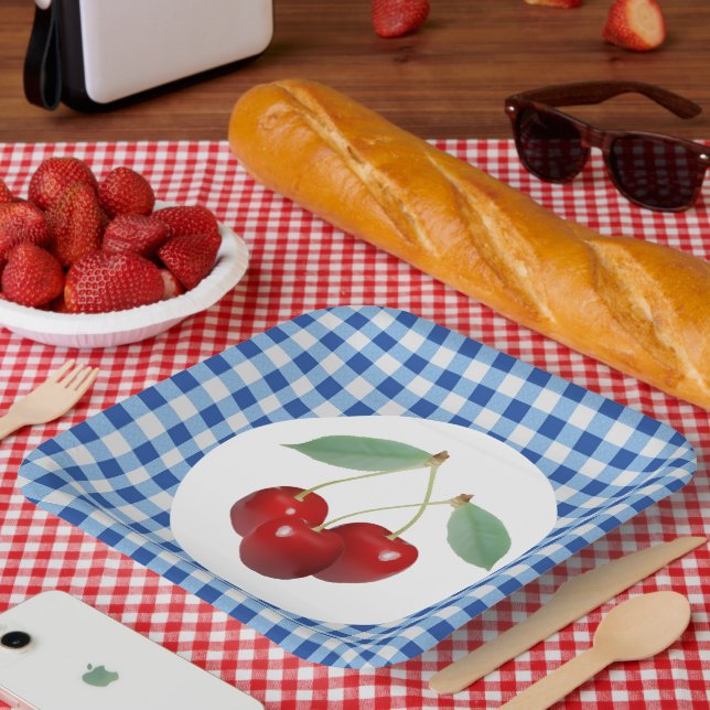 Cherries  paper plate (Picnic)