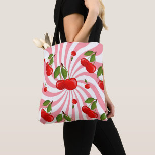 Cherries Pattern Tote Bag