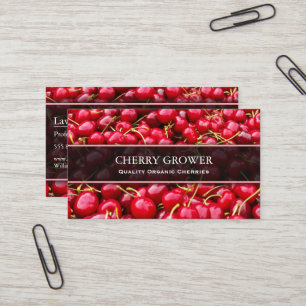 Cherries Photo for Grower or Farmer Business Card