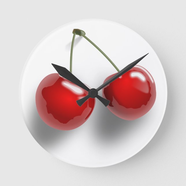 Cherries Round Clock (Front)