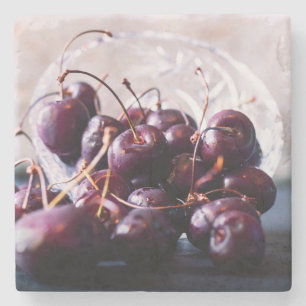 Cherries stone coaster