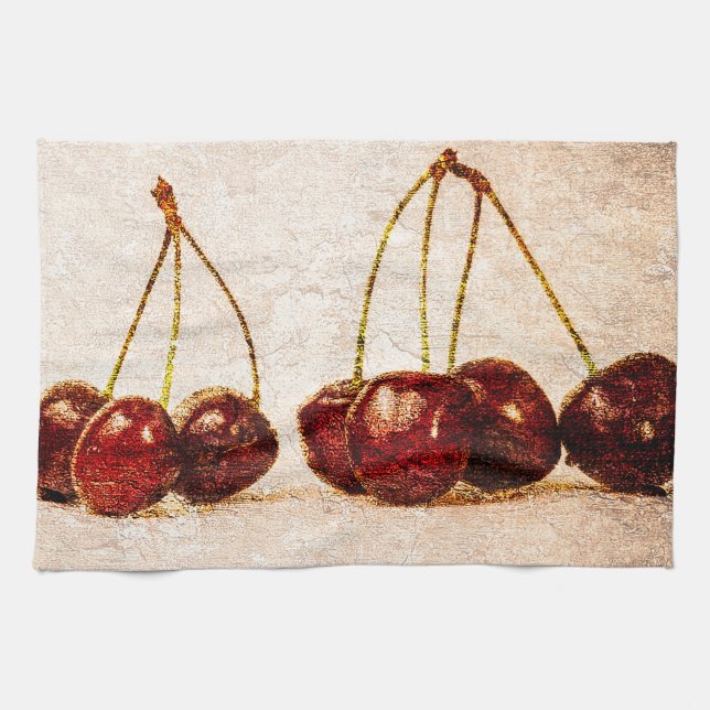 Cherries Tea Towel (Horizontal)