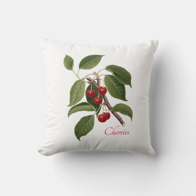 "Cherries" Throw Pillow (Front)