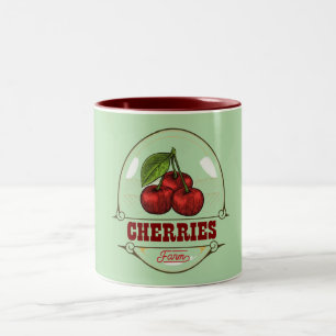 Cherries Two-Tone Coffee Mug