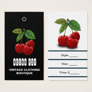 Cherries Vintage Cheap Clothing Price Tags