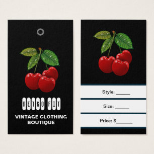 Cherries Vintage with Barcode Clothing Price Tags 