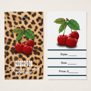 Cherries Vintage with Barcode Clothing Price Tags 