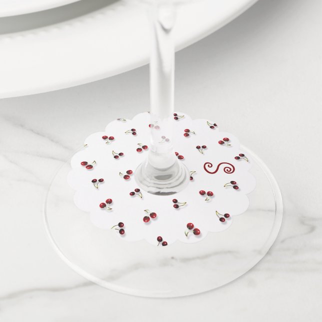 Cherries Wine Charm (Close Up)