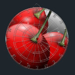 Cherries with Dew Drops Dartboard<br><div class="desc">Delicious red fresh cherries close up with dew drops. Digital Art Design Copyright BluedarkArt TheChameleonArt.</div>