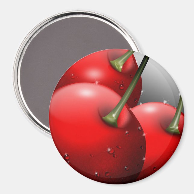 Cherries with Dew Drops Magnet (Front/Back)