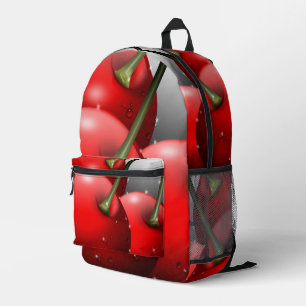 Cherries with Dew Drops Printed Backpack