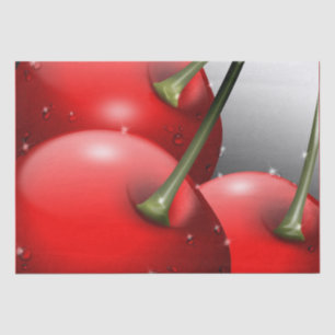 Cherries with Dew Drops Tissue Paper
