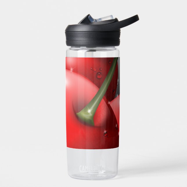 Cherries with Dew Drops Water Bottle (Left)