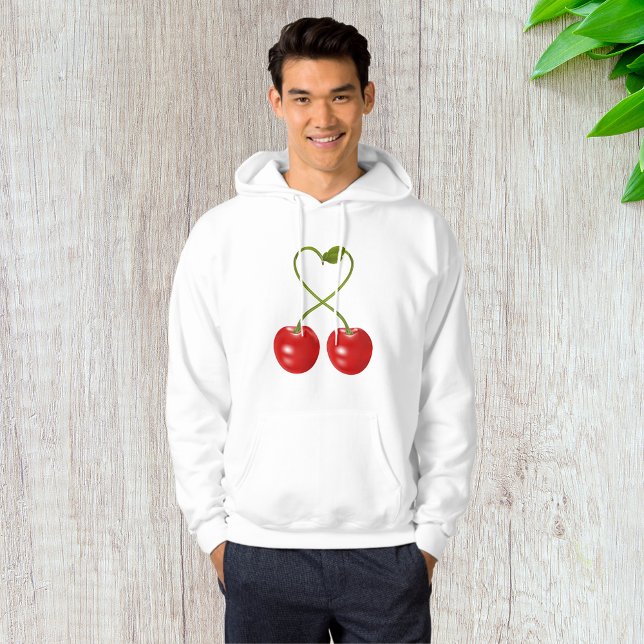 Cherries With Stems Mens Hoodie (Creator Uploaded)