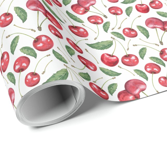 Cherries Wrapping Paper (Roll Corner)