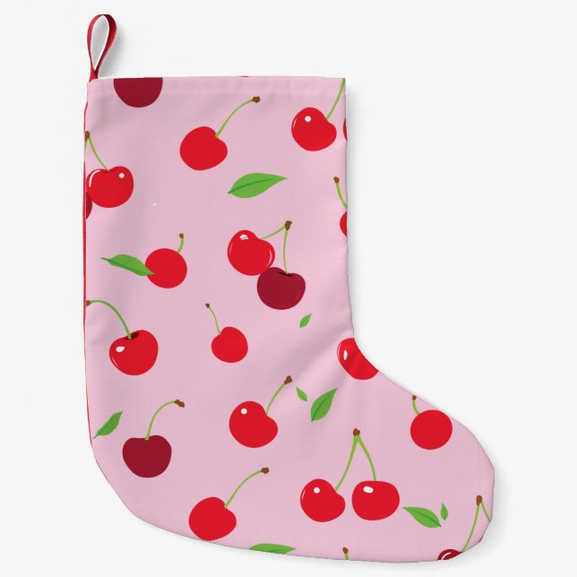 Cherry 3 small christmas stocking (Front)