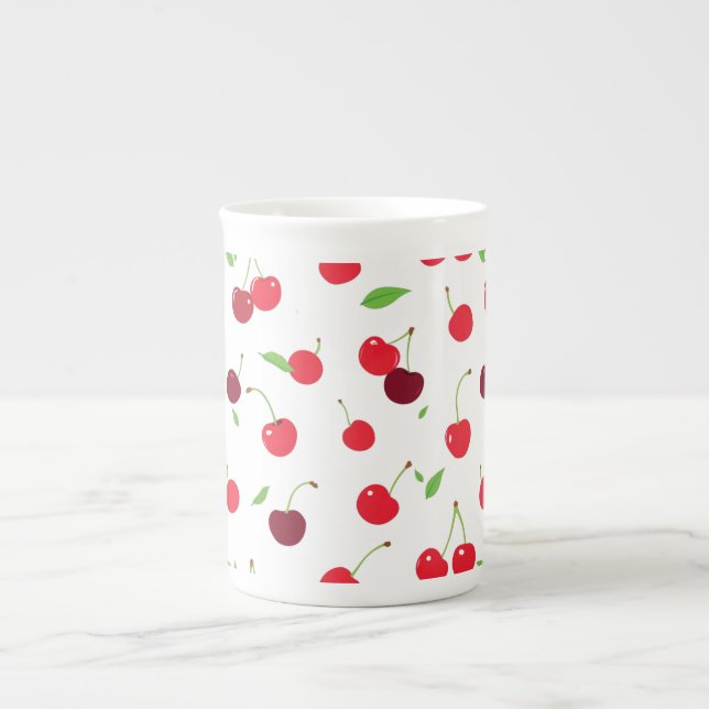Cherry 4 bone china mug (Front)